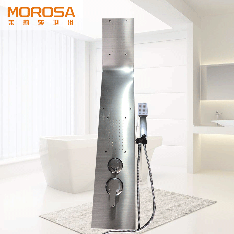 多功能智能数显花洒 恒温304不锈钢淋浴屏 挂墙式温控淋浴器套装