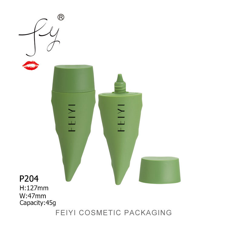 可爱高质量加厚盖子 新颖绿色芦荟设计塑料防嗮乳液瓶 P204