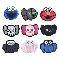 Cartoon embroidery patch, Sesame Street adhesive patch for clothing accessories, shoe hat bag and accessory embroidery patch