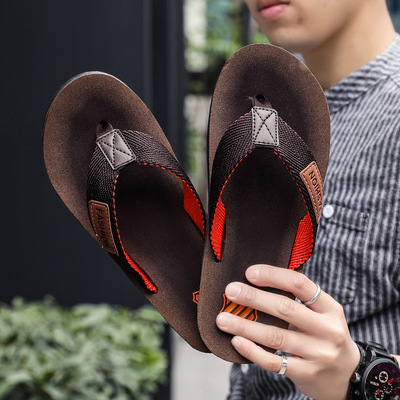 2019 summer Toe Sandy beach flip flops Sandy beach Stroll Summer leisure time man slipper A generation of fat