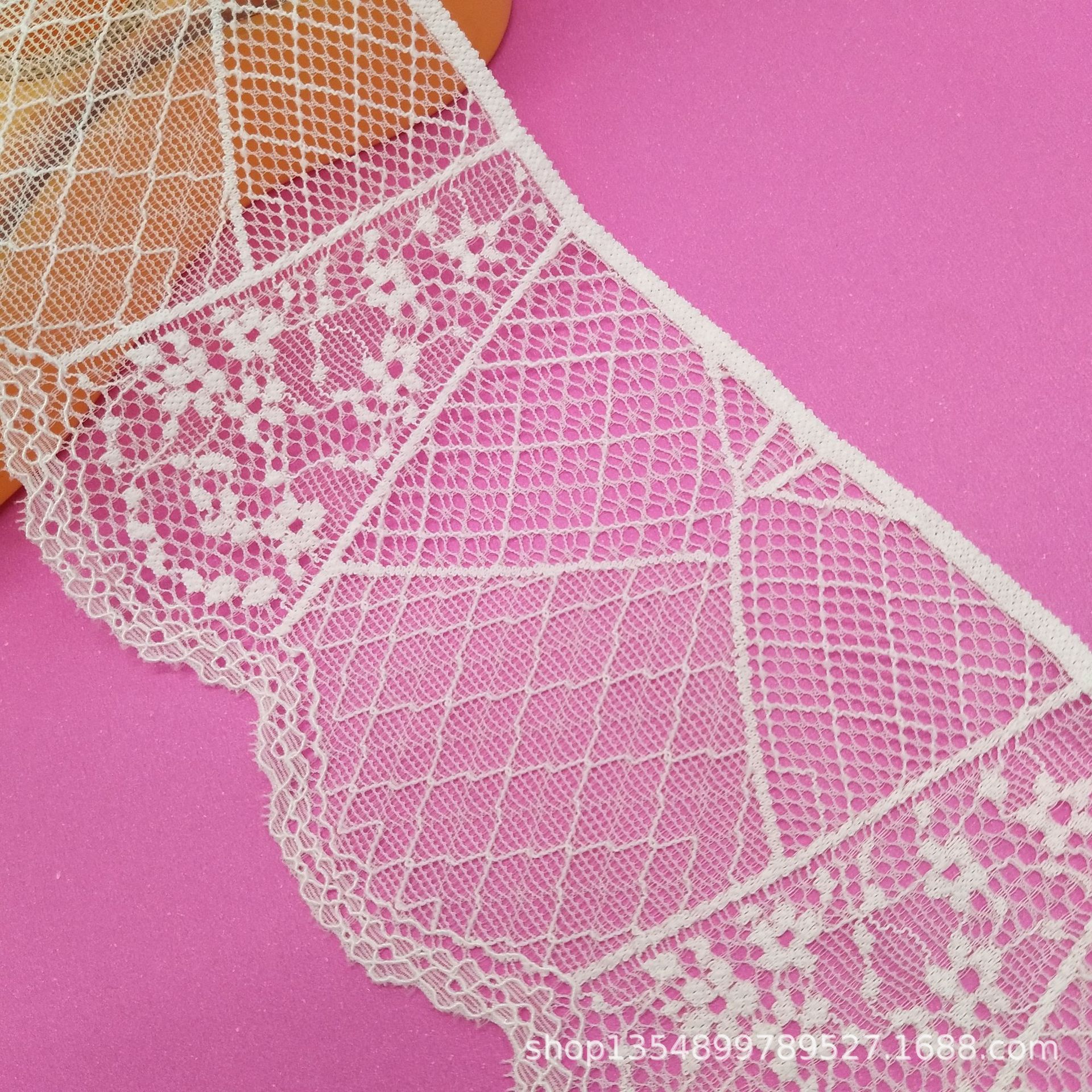 厂家直销现货批发10cm新款电脑版弹力蕾丝花边单波浪适合服装下摆