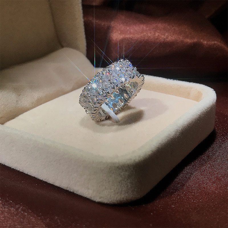 Bague zircon double goutte accessoire de mode élégant_voghion.com