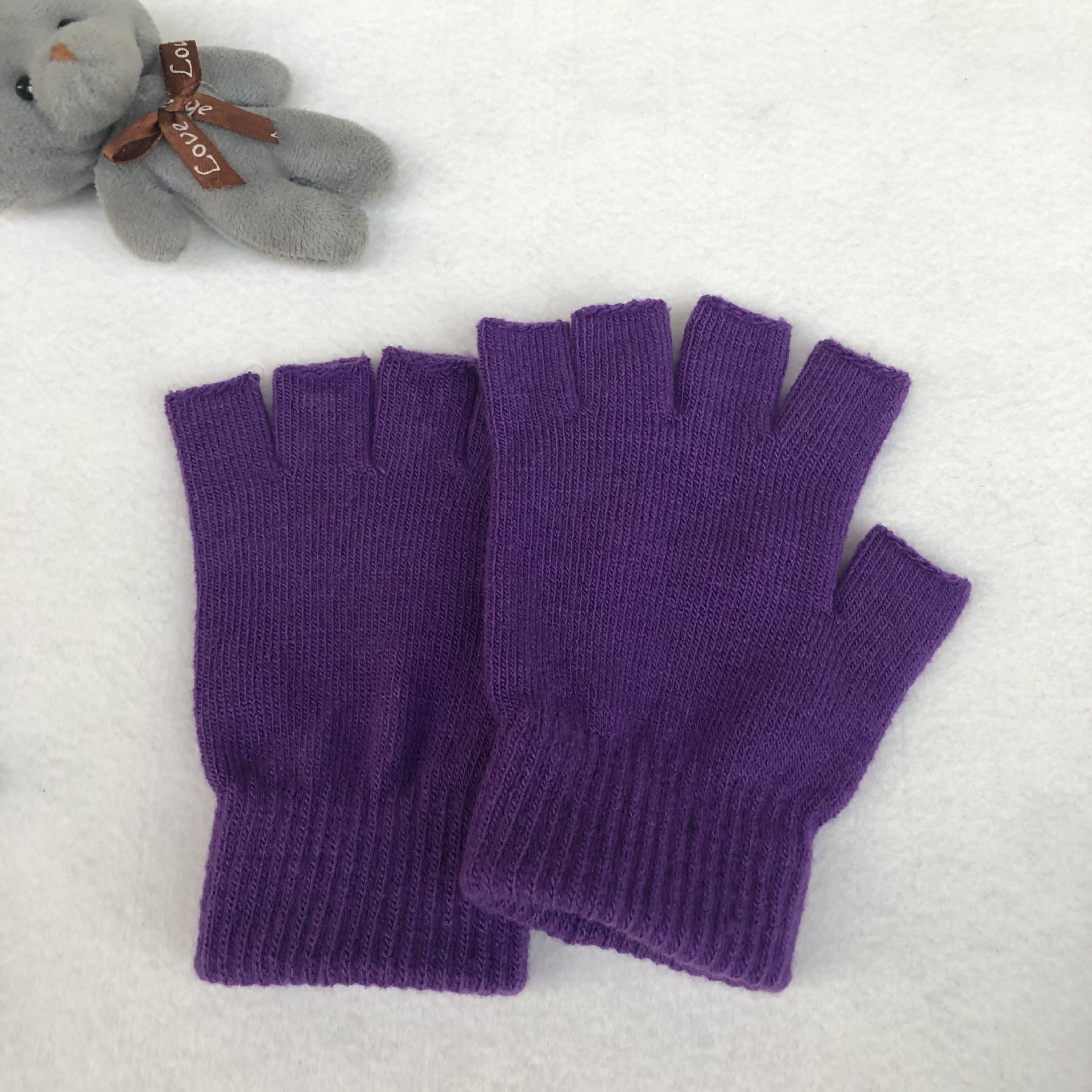 Invierno guantes calientes al por mayor medio dedo escritura guantes de teléfono móvil engrosada alta elástica dedo abierto guantes táctiles al aire libre