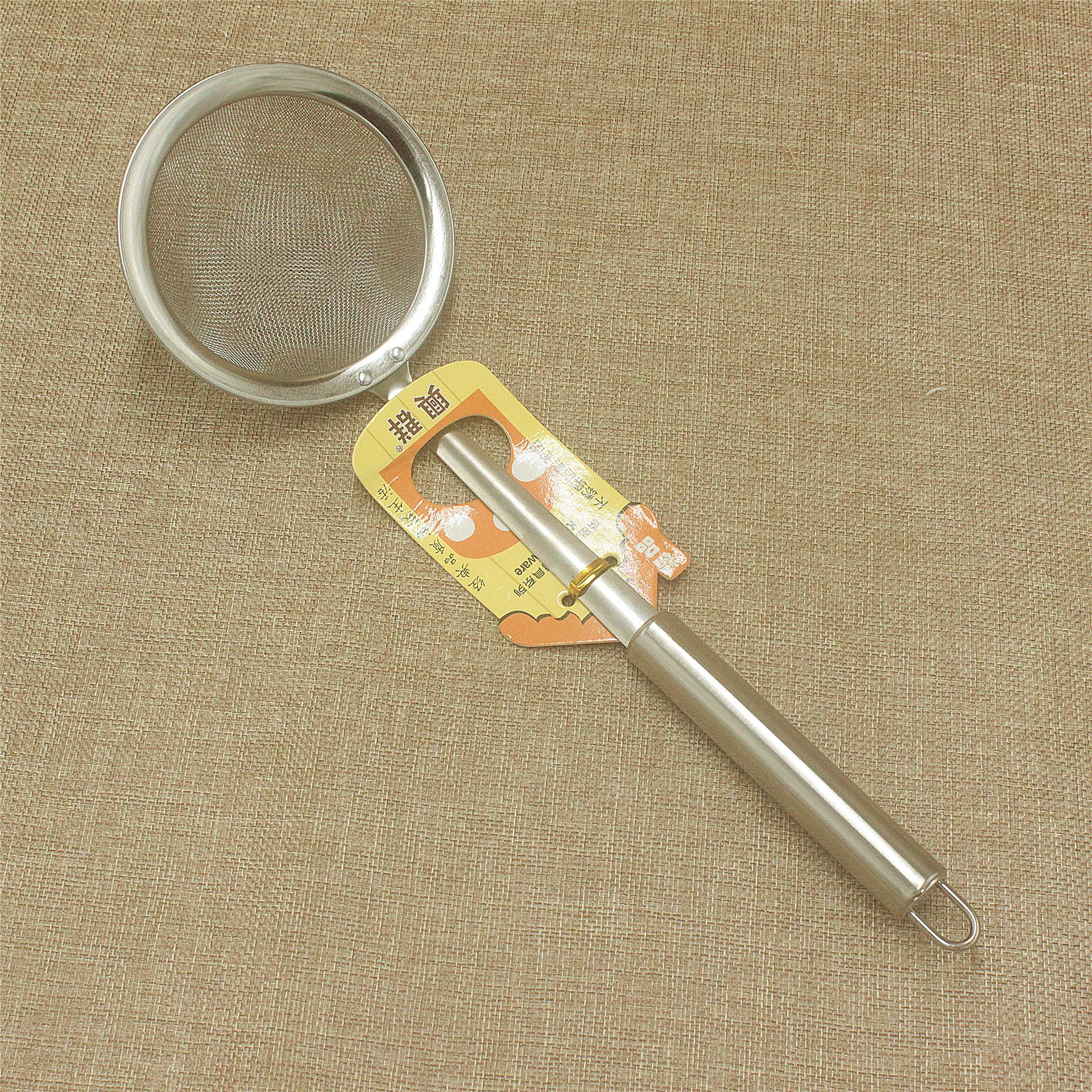 Soymilk filter spoon stainless steel filtration small net leaky fried net leakage kitchen filtering tube steel handle filtering omissions