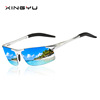 Aluminum -magnesium polarized sunglasses 8177 dust -proof glasses sports glasses riding mirror driving glasses outdoor fishing