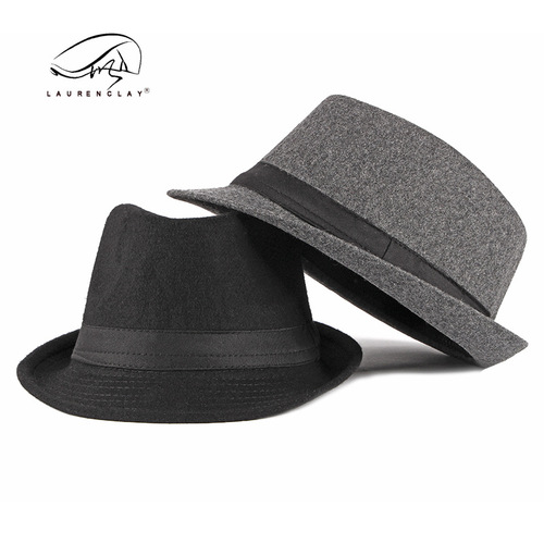 Spring and Autumn new fashion casual top hat for women British fashion black jazz hat woolen versatile middle-aged and elderly hat trend