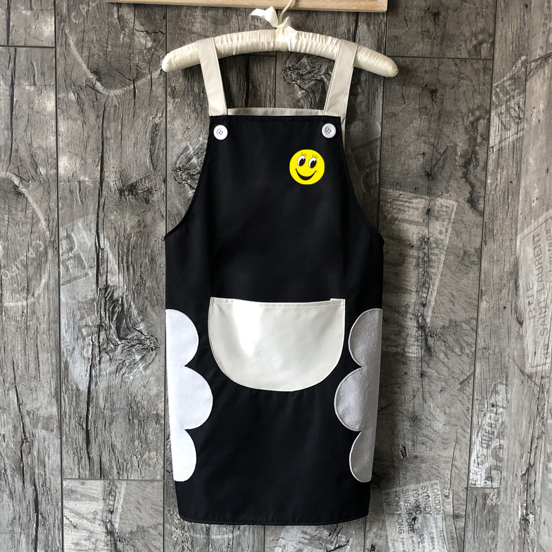 Delantal de mano borrable cocina de estilo coreano hogar lindo cocina creativa antiincrustante a prueba de aceite hombres y mujeres japoneses moda cintura