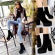 1909-2 Korean fashion women's boots thick heel super high heel thick bottom waterproof platform suede slim short boots