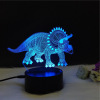 Dinosaur, seven-coloured touch LED night light, creative table lamp, suitable for import, 3D, remote control, creative gift