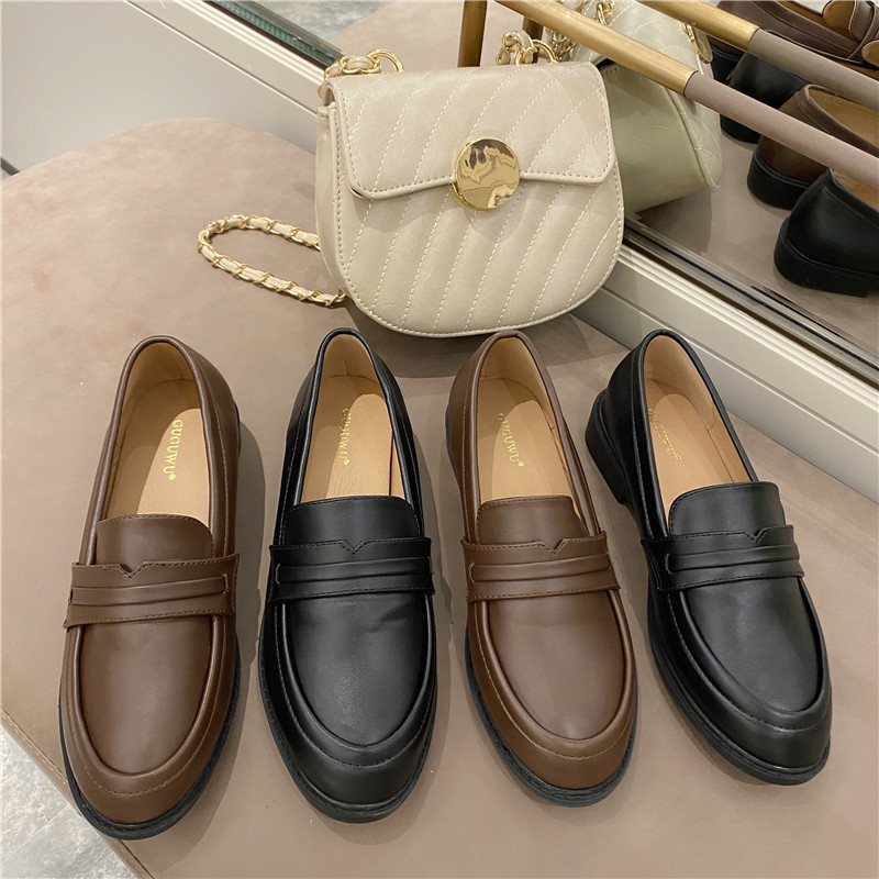 solid color leather flats  NSHU62861