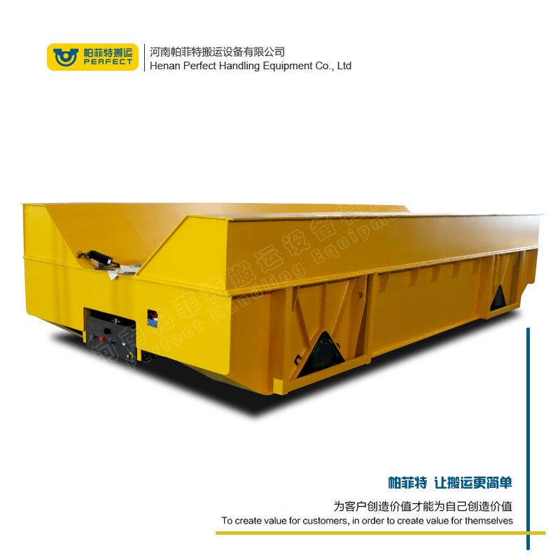 河南帕菲特工地运输滑触线轨道搬运电动平板车80吨无轨电动搬运车