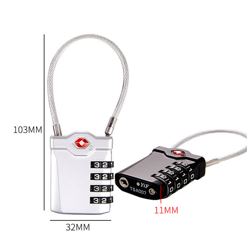TSA Customs Lock 19 New Zinc Alloy Red Dot Luggage Bag Small Padlock Lock Small Mini Customs Code Lock