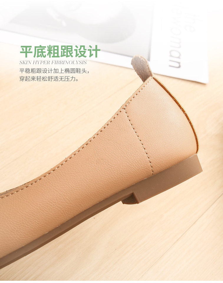 Giày bệt nữ mũi vuông đế mềm, kiểu dáng đa năng dễ mang — Màu mơ, Màu nâu, Màu đen chi tiết 6