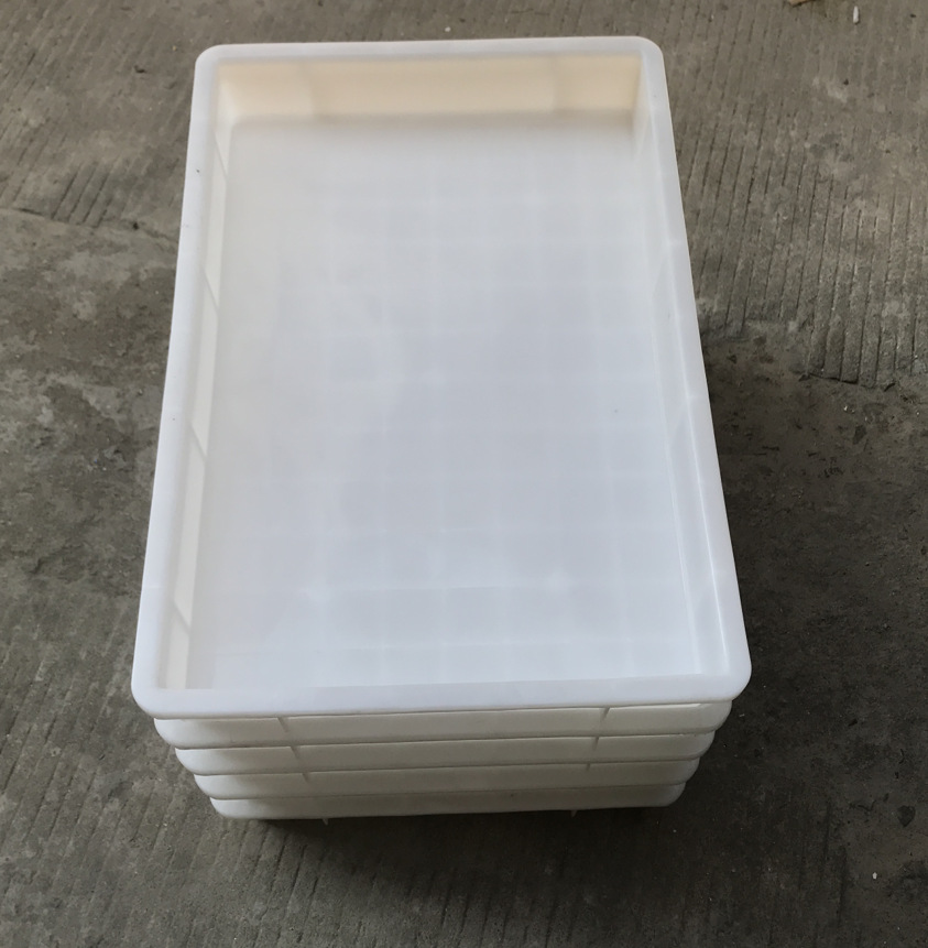 厂家批375*295*200塑料方盆长方形周转盘零件储物盘加厚方盘