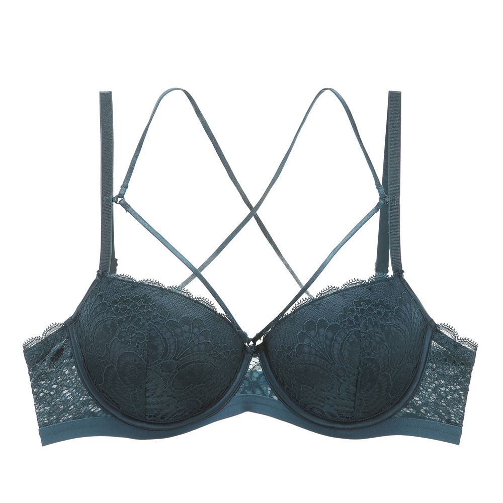 Pas de retour, pas de changement, ensemble de soutien-gorge froncé fin et épais, soutien-gorge en dentelle, sous-vêtements pour femmes_voghion.com