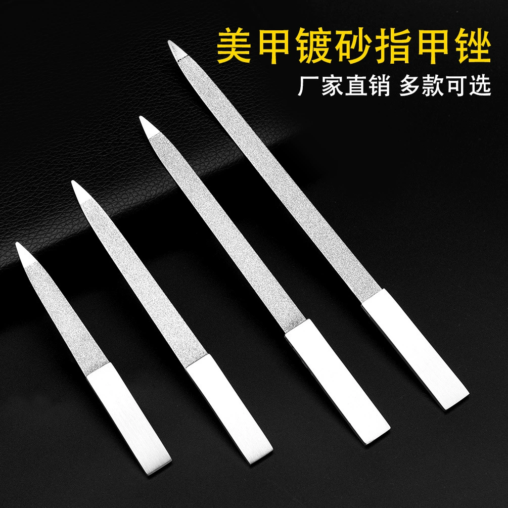 Оптовая Продажа с фабрики пилочка для ногтей из нержавеющей стали Двусторонняя шлифованная пилочка для ногтей