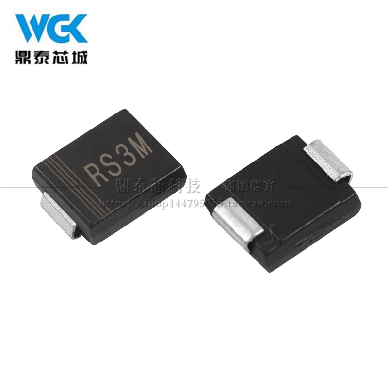 廠家直銷 RS3M SMC 貼片RS3MC 3A 1000V DO-214AB FR307 快恢複管