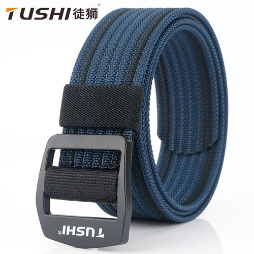 TUSHI canvas belt men and women thickened canvas belt student Korean version casual cloth belt can be lengthened wholesale