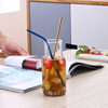 Cross -border 304 stainless steel straw -plated titanium color straw