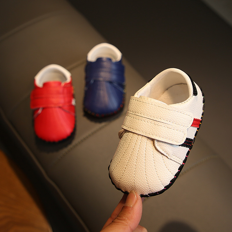 一件代发女童新生幼儿婴儿软皮鞋0-1岁步前鞋男宝宝单鞋缝包线