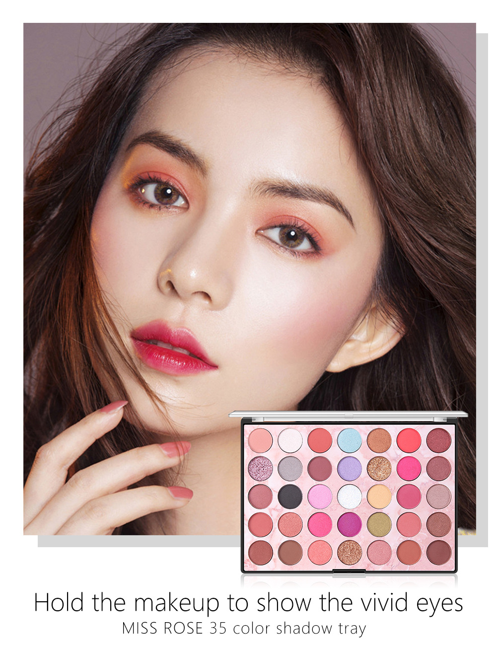 Paleta de Sombra de Olho Novo Epacket Miss Rosa Cores Glitter Fosco Palete Shimmer Brilho Nude Compõem Paleta Conjunto Kit 35 1 Cheap Sombra de olho