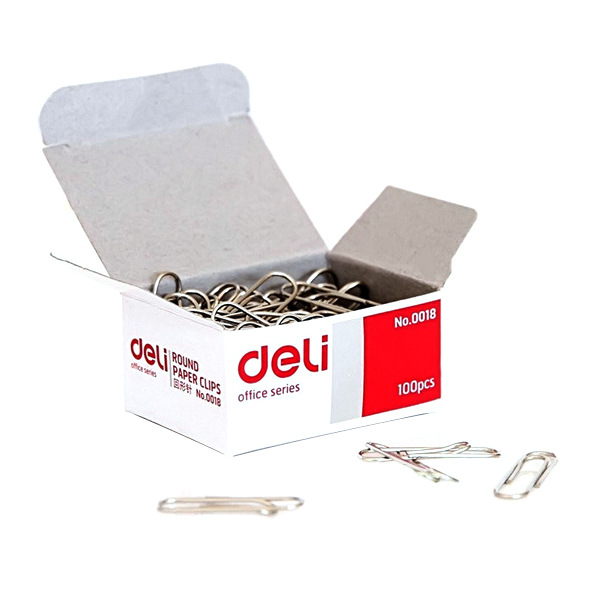 回形针DELI/得力00183# 金属色 100枚装