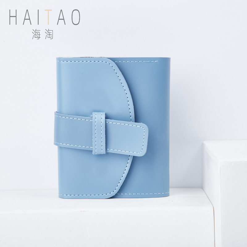 Cartera corta pequeña de tres pliegues para damas OEM/ODM procesamiento personalizado