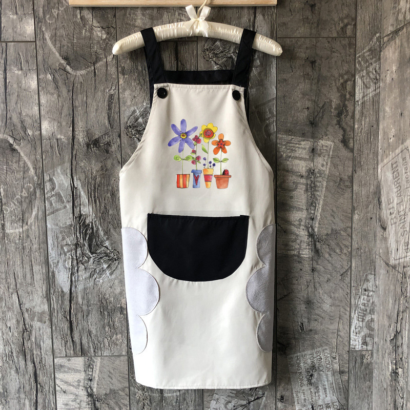 Delantal de mano borrable impermeable toalla de mano bata casa cocina a prueba de aceite moda coreana adulto cintura creativa personalizada