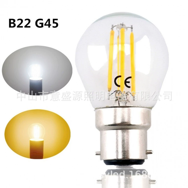 Г45 LED светильник B15/B22/E17 ретро светильник из бурлеого дерева, энергосберегающий светильник Burling 85-265V