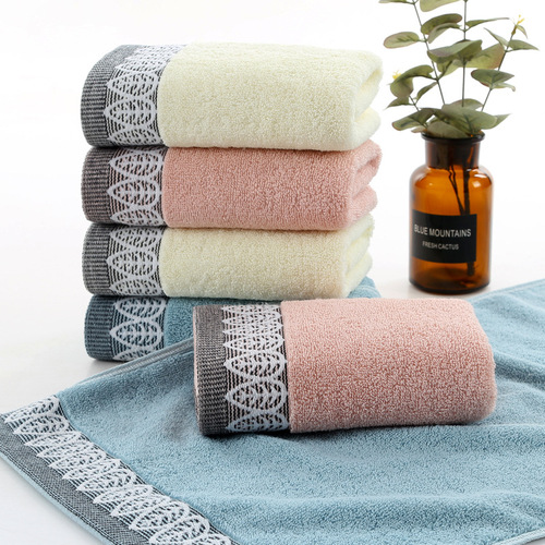 Pure cotton jacquard leaf towel gift custom logo company employee welfare advertising promotional products daily wholesale