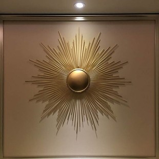 Золотое креативное настенное украшение для гостиной на солнечной энергии, подвеска, европейский стиль