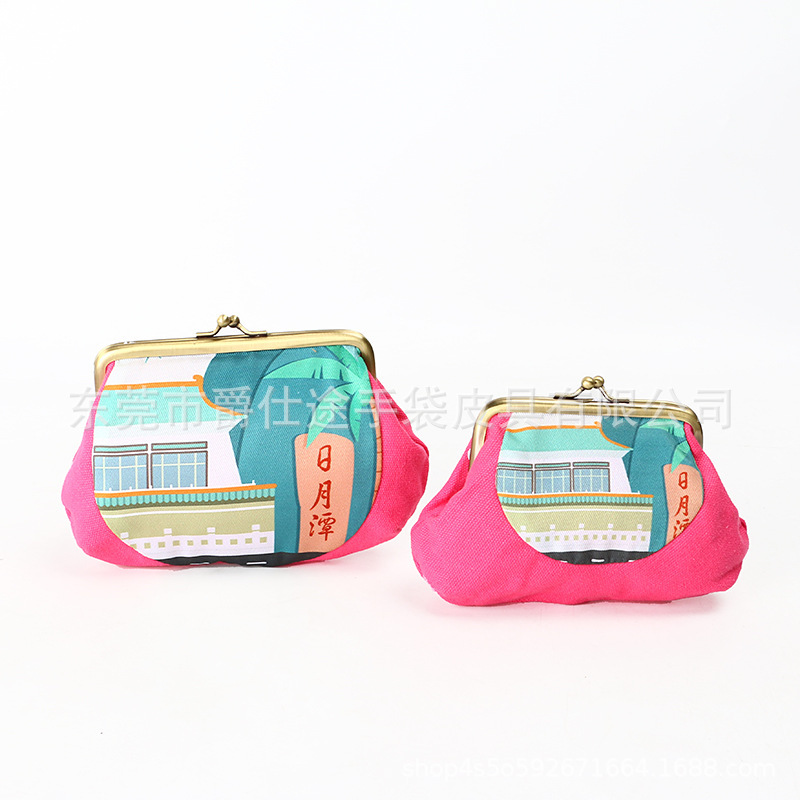 Designer Original European and American Style Canvas Gold Bag Mini Women's Small Wallet Clutch Canvas Key Cosmetics Bag