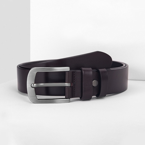 High-end belt men's genuine leather first layer cowhide simple versatile pin buckle belt business belt wholesale delivery