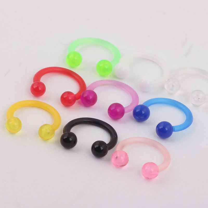 Labret piercing jewelry detail image