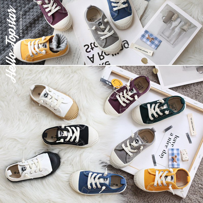 春季爆炸款 软萌饼干鞋儿童帆布鞋 松紧带一脚蹬款软底力荐！现货