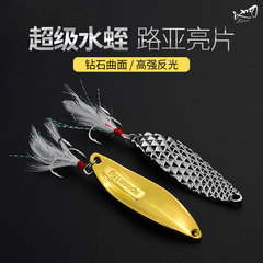 Marukou Spinner Lure for Long-Distance Casting, Metal Bionic Leech Design with Blood Groove, Fishhook Lure, Artificial Bait—Factory Wholesale