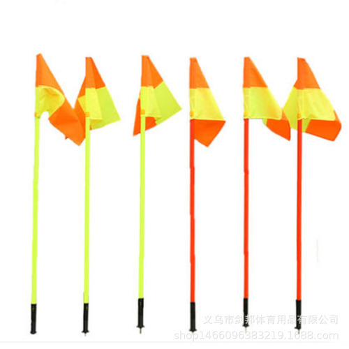 New disassembled spring nail football training sign pole spring ground corner flag snake-shaped running around the pole water-injected corner flag