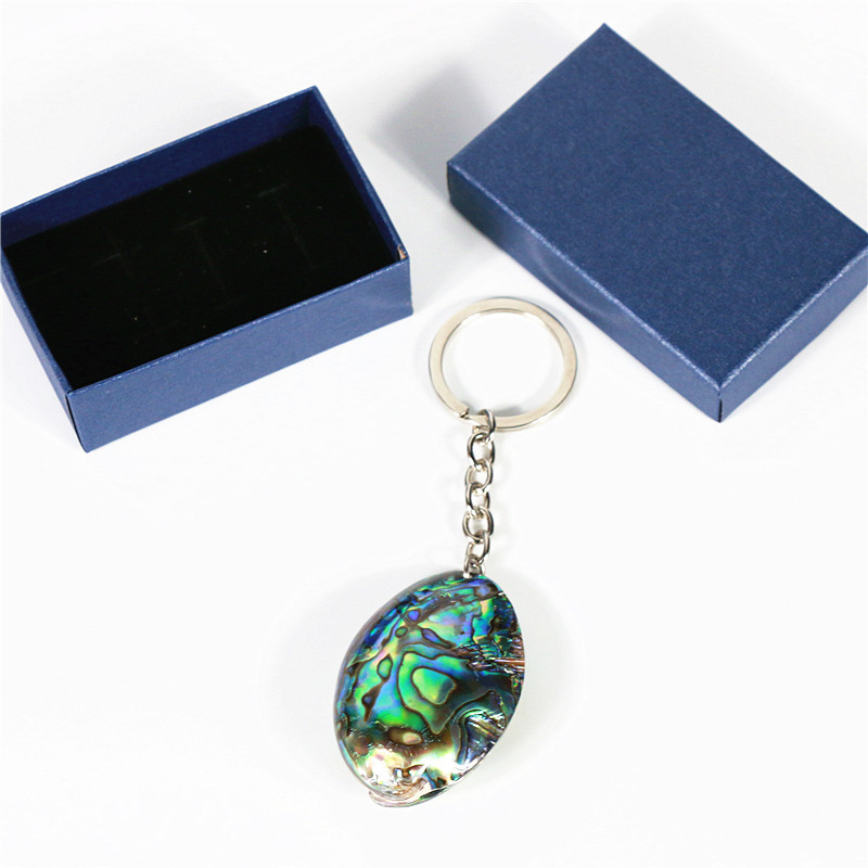 New Zealand Abalone shell Key buckle Pendant Gift box shell Deep sea gift Two-sided Lanyards high-grade
