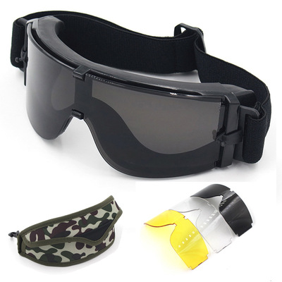 厂家直批防弹护目镜军迷眼镜战术风镜安保防爆防护镜特种兵眼镜|ru