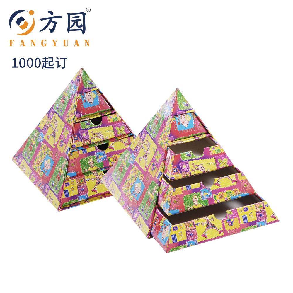 new pattern customized personality originality Gift box Pyramid Toys Gift box Christmas packing Gift box machining