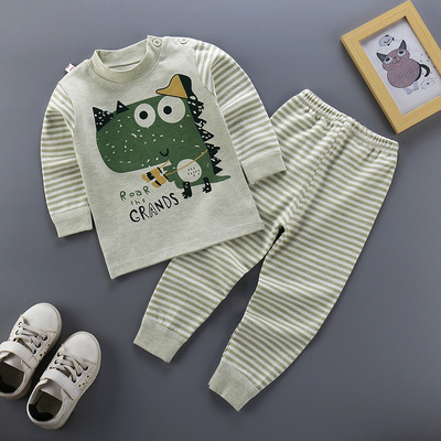 On behalf of children Pure cotton underwear Underwear suit baby Long johns Cotton Home Furnishings Two piece set wholesale