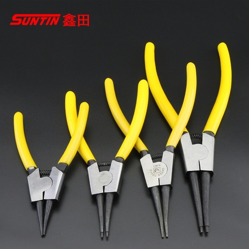 Xintian 7-inch circlip pliers, inner caliper, outer caliper, yellow pliers, snap ring pliers, retaining ring pliers, yellow pliers, spring pliers, inner bend