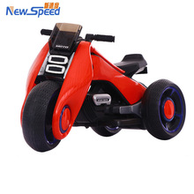 新款儿童电动摩托车飓风小孩玩具车可坐人双驱童车网红款三轮车