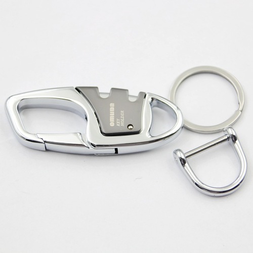Omeida 3775 boxed keychain large head keychain creative stainless steel key chain car safety lock