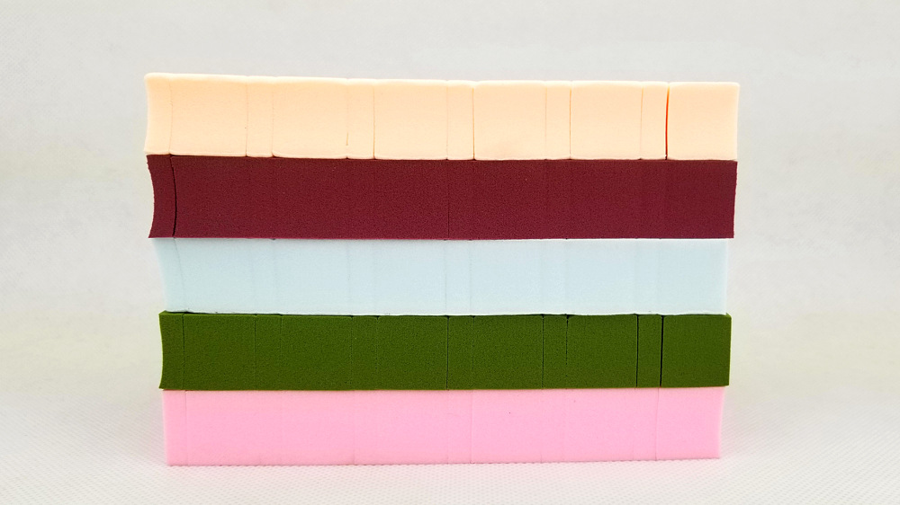 24-corte triángulo puff agua sin látex se hace más grande Matcha vino rojo hidrófilo húmedo y seco cojín de aire puff