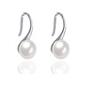 Earrings from pearl, silver needle, fashionable jewelry, accessory, Korean style, silver 925 sample, wholesale