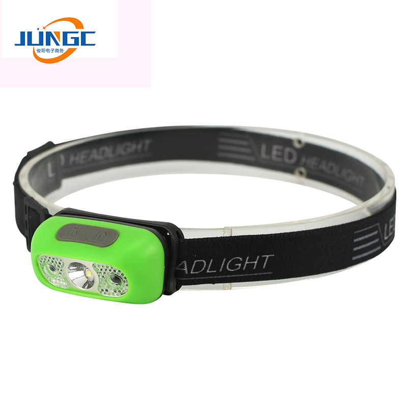 强光3W可充电感应头灯 户外探险骑行头戴式感应照明灯 小矿灯