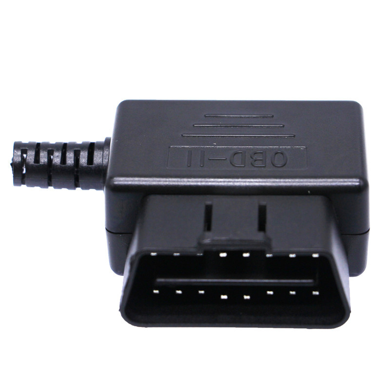 汽车OBD2 16pin 公头 暗扣装配式 壳子 OBD插头+外壳+SR 无需螺丝