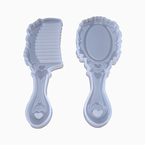 Mirror crystal glue UV resin glue handmade silicone mold retro mirror comb mold DIY handmade glue