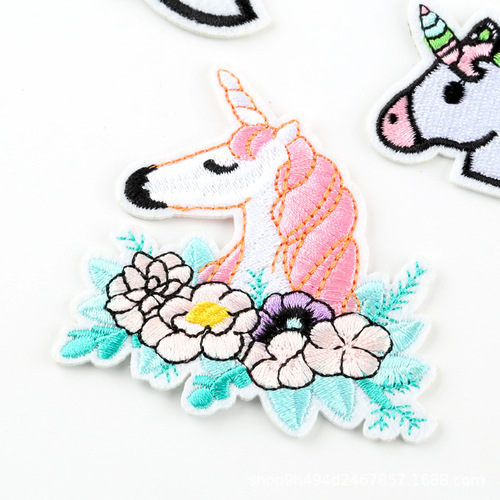 Computer embroidered label, cartoon animal embroidered chapter, clothing accessories, adhesive patch, embroidery patch, cloth label